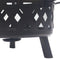 Bluegrass Living 30 Inch. Roadhouse Steel Deep Bowl Fire Pit with Swivel Height Adjustable Cooking Grid, Weather Cover, Spark Screen, Log Grate, Ember Catcher, and Poker, Model
