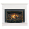ProCom Heating Vent-Free Liquid Propane Gas Fireplace With Mantel - 28,000 BTU, T-Stat, White Finish - Model# BL28TYLA-W