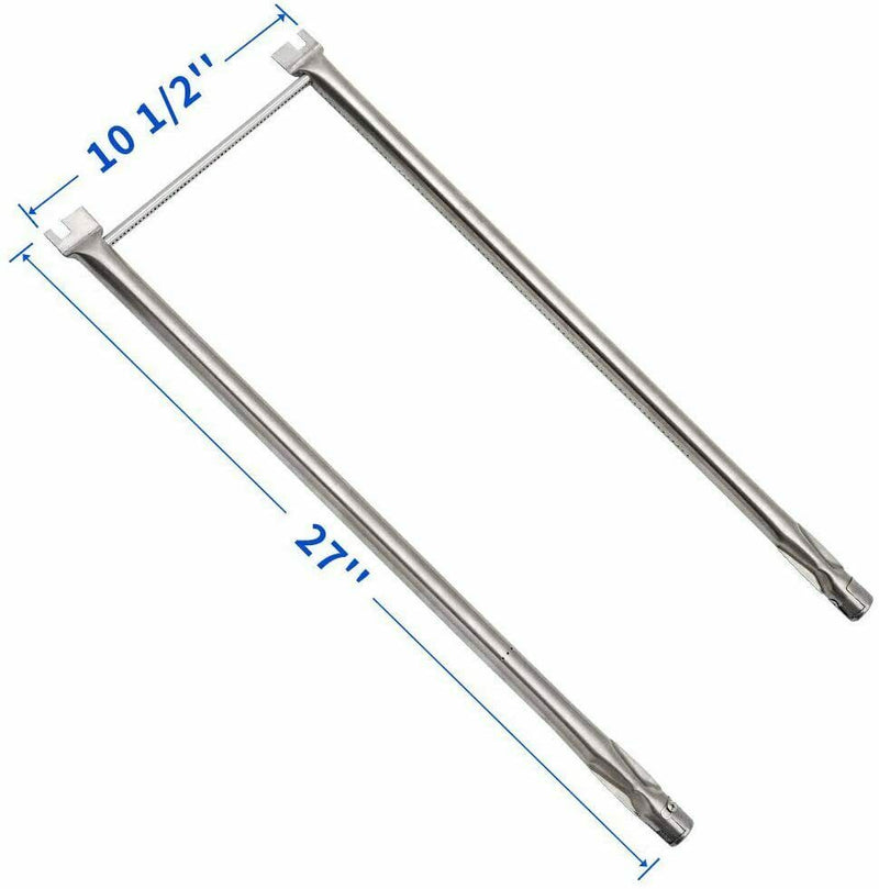Avenger 7507 Stainless Steel Burner Tube Set 27 Inch Replacement for Weber Spirit 200 Spirit 210 Stainless Steel Burners Parts for Weber Spirit E 210, E 200, Spirit S 210, S 200, Spirit 500 (with Side-Mounted Control) - Set of 1