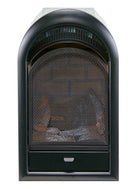 Duluth Forge Dual Fuel Ventless Gas Fireplace Insert - 15,000 BTU, T-Stat Control, Brick Liner - Model