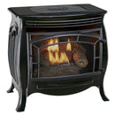 Duluth Forge Dual Fuel Ventless Gas Stove - 26,000 BTU, Remote Control, Gloss Black Finish - Model