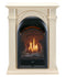 Duluth Forge Dual Fuel Ventless Gas Fireplace With Corner Combo Mantel - 15,000 BTU, T-Stat, Antique White Finish - Model