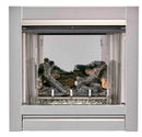Duluth Forge Ventless Stainless Outdoor Gas Fireplace Insert With Glass Media and Log Set - 24,000 BTU, Manual Control - Model