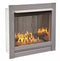 Duluth Forge Vent Free Stainless Outdoor Gas Fireplace Insert With Crystal Fire Glass Media - 24,000 BTU - Model# DF450SS-G