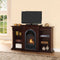 ProCom Dual Fuel Ventless Gas Fireplace System - 10,000 BTU, T-Stat Control, Chocolate Finish with Shelves - Model# FS100T-CBS