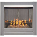 Bluegrass Living Vent-Free Stainless Outdoor Gas Fireplace Insert With Crystal Fire Glass Media - 24,000 BTU - Model