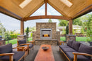 Duluth Forge Ventless Stainless Outdoor Gas Fireplace Insert With Reflective Copper Glass Media - 24,000 BTU, Manual Control - Model