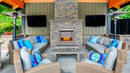 Bluegrass Living Vent-Free Stainless Outdoor Gas Fireplace Insert With Copper Fire Glass Media - 24,000 BTU - Model