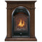 Duluth Forge Dual Fuel Ventless Gas Fireplace With Mantel - 15,000 BTU, T-Stat, Walnut Finish - Model# DFS-150T-1W