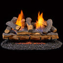 Duluth Forge Reconditioned Ventless Dual Fuel Gas Log Set - 24 in. Berkshire Split Oak - Remote Control - DLS-24R-1-R