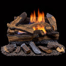 Duluth Reconditioned Forge Ventless Propane Gas Log Set - 18 in. Split Red Oak - Manual Control - DLS-L18M-1-R