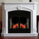 ProCom Full Size Deluxe Electric Fireplace With Remote Control - White Finish, Model