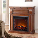 Duluth Forge Full Size Electric Fireplace - Remote Control, Chestnut Oak Finish - Model