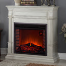 Duluth Forge Full Size Electric Fireplace - Remote Control, Antique White Finish - Model
