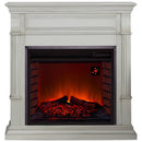 Duluth Forge Full Size Electric Fireplace - Remote Control, Antique White Finish - Model