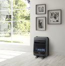 Bluegrass Living Natural Gas Vent Free Blue Flame Gas Space Heater With Blower and Base Feet - 20,000 BTU, T-Stat Control - Model