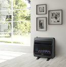 Bluegrass Living Propane Gas Vent Free Blue Flame Gas Space Heater With Blower and Base Feet - 30,000 BTU, T-Stat Control - Model
