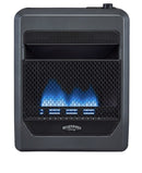 Bluegrass Living Propane Gas Vent Free Blue Flame Gas Space Heater With Blower and Base Feet - 20,000 BTU, T-Stat Control - Model
