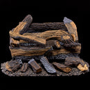 Duluth Forge Ventless Dual Fuel Gas Log Set - Size_18 in. Split Red Oak, 30,000 BTU, Remote Control - Model