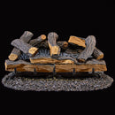 Duluth Forge Ventless Dual Fuel Gas Log Set - 24 in. Berkshire Split Oak, 33,000 BTU, Remote Control - Model