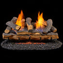 Duluth Forge Ventless Dual Fuel Gas Log Set - 24 in. Berkshire Split Oak, 33,000 BTU, Remote Control - Model
