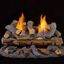 Duluth Forge Ventless Dual Fuel Log Set - 24 in. Split Red Oak, 33,000 BTU, T-Stat Control - Model