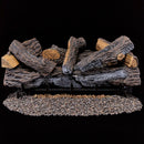Duluth Forge Ventless Dual Fuel Log Set - 30 in. Stacked Red Oak, 33,000 BTU, T-Stat Control - Model