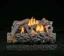 Lost River Ventless Dual Fuel Gas Log Set - 24" Split Bark, Remote Control - 32,000 BTU