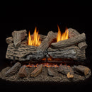 Bluegrass Living Vent Free Natural Gas Log Set - 24 Inch Traditional Oak, 32,000 BTU, Remote Control - Model