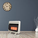 HearthSense Reconditioned Dual Fuel Ventless Infrared Plaque Heater with Base and Blower - 30,000 BTU, T-Stat Control - Model