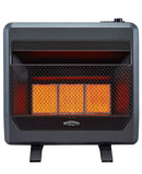Bluegrass Living Propane Gas Vent Free Infrared Gas Space Heater With Blower and Base Feet - 28,000 BTU, T-Stat Control - Model