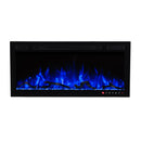Bluegrass Living Slimline 36 Inch Wall Mount and Recessed Electric Fireplace - Model