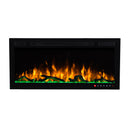 Bluegrass Living Slimline 36 Inch Wall Mount and Recessed Electric Fireplace - Model