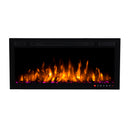 Bluegrass Living Slimline 36 Inch Wall Mount and Recessed Electric Fireplace - Model
