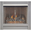 Duluth Forge Outdoor Fireplace Insert With Concrete Log Set and Sandstone Brick Fiber Liner - Model