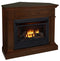 Duluth Forge Dual Fuel Ventless Gas Fireplace With Mantel - 26,000 BTU, T-Stat Control, Heritage Cherry Finish - Model# DFS-300T-MHC