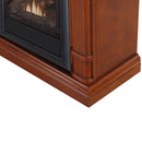 Duluth Forge Dual Fuel Ventless Gas Fireplace With Mantel - 15,000 BTU, T-Stat, Walnut Finish - Model