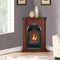 Duluth Forge Dual Fuel Ventless Gas Fireplace With Mantel - 15,000 BTU, T-Stat, Walnut Finish - Model# DFS-150T-3W