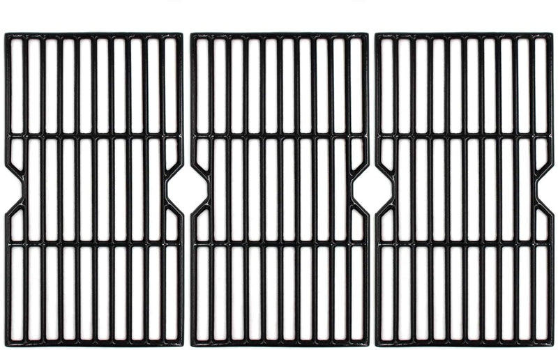 Avenger 66123 16 15/16 Inch Porcelain Coated Cast Iron Grill Grates for Charbroil Advantage 463343015, 463344015, 463344116, Kenmore, Broil King Gas Grill, G467-0002-W1 - Set of 3