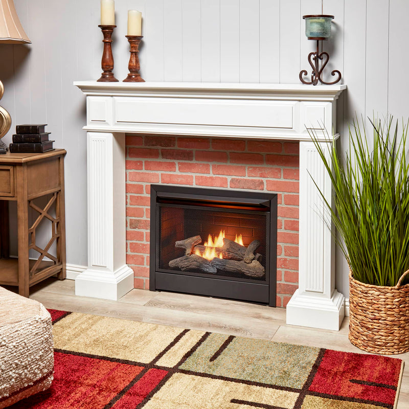 Duluth Forge Dual Fuel Ventless Gas Fireplace Insert - 26,000 BTU, T-Stat Control - Model