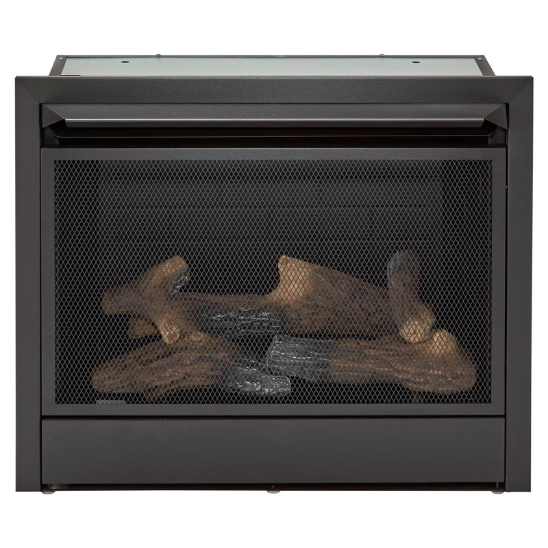 Duluth Forge Dual Fuel Ventless Gas Fireplace Insert - 26,000 BTU, T-Stat Control - Model