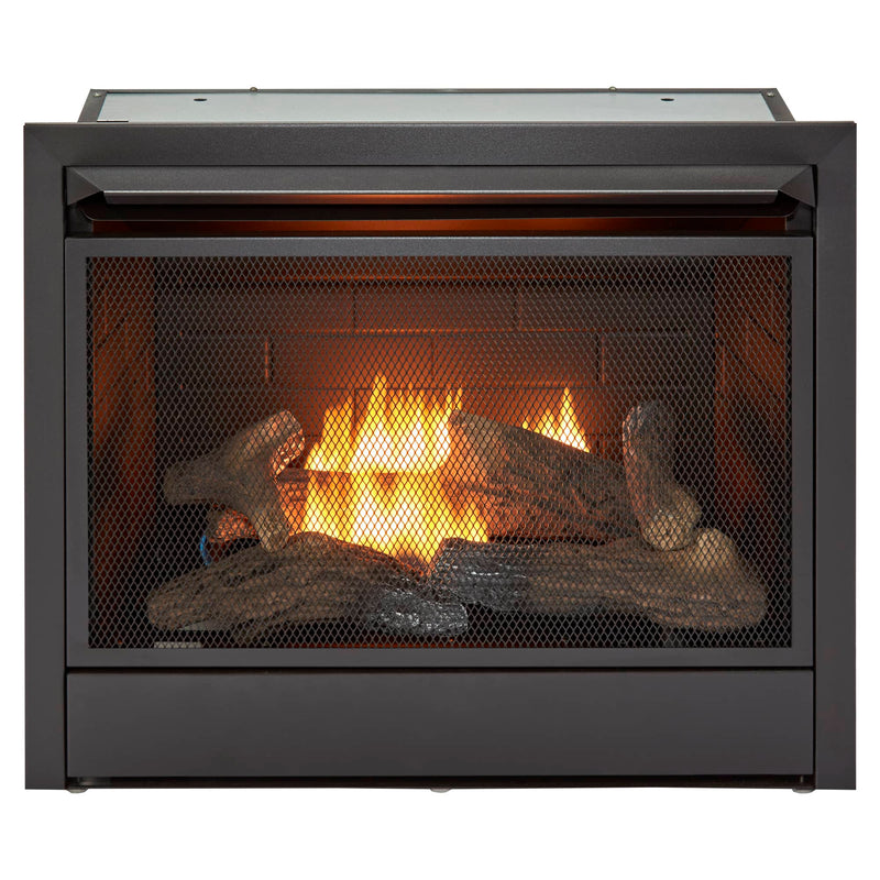 Duluth Forge Dual Fuel Ventless Gas Fireplace Insert - 26,000 BTU, T-Stat Control - Model