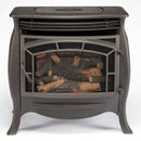 Duluth Forge Dual Fuel Ventless Gas Stove - 26,000 BTU, Remote Control, Matte Black Finish - Model