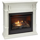 Duluth Forge Dual Fuel Ventless Gas Fireplace With Mantel - 26,000 BTU, T-Stat Control, Antique White Finish - Model