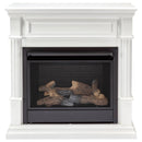 Duluth Forge Dual Fuel Ventless Gas Fireplace With Mantel - 26,000 BTU, T-Stat Control, Antique White Finish - Model