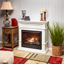 Duluth Forge Dual Fuel Ventless Gas Fireplace With Mantel - 26,000 BTU, T-Stat Control, Antique White Finish - Model