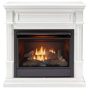 Duluth Forge Dual Fuel Ventless Gas Fireplace With Mantel - 26,000 BTU, T-Stat Control, Antique White Finish - Model