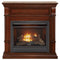 Duluth Forge Dual Fuel Ventless Gas Fireplace With Mantel - 26,000 BTU, Remote Control, Auburn Cherry Finish - Model# DFS-300R-2AC