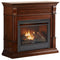 Duluth Forge Dual Fuel Ventless Gas Fireplace With Mantel - 26,000 BTU, Remote Control, Auburn Cherry Finish - Model