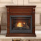 Duluth Forge Dual Fuel Ventless Gas Fireplace With Mantel - 26,000 BTU, Remote Control, Auburn Cherry Finish - Model